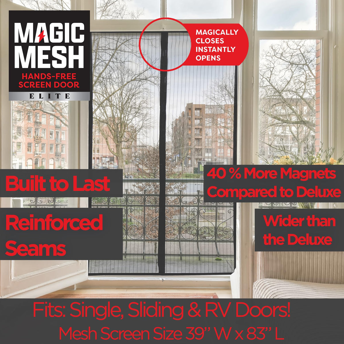 Magnetic Screen Door up to 39 x 83 Inches U60840