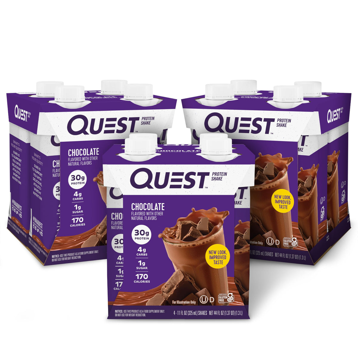 Chocolate Protein Shake Pack of 12 and Double Chocolate Chip Protein Cookie 12 Count U737