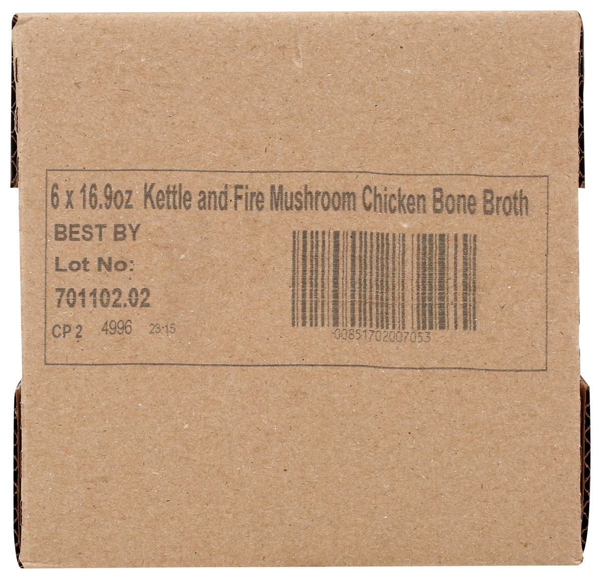 Mushroom Chicken Bone Broth 10g Protein Gluten Free 16.9 Oz Pack of 6 H267