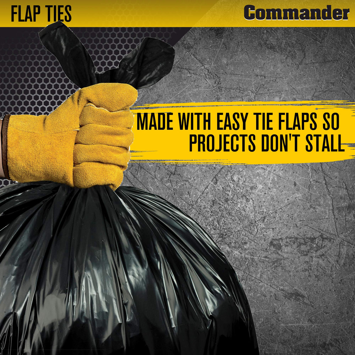 42 Gallon Trash Bags with Flap Ties 20 Count I727375
