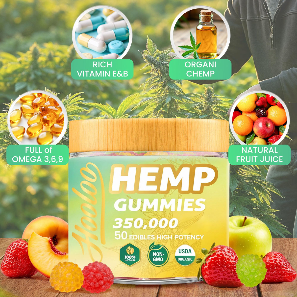 Fruity Hemp Gummies 2 Packs O41071