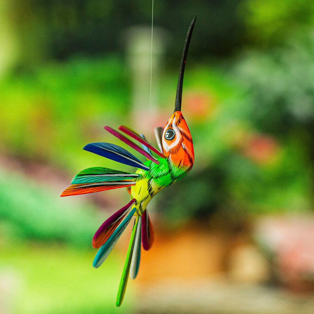 Hand Painted Wood Alebrije Bird Ornament M739516