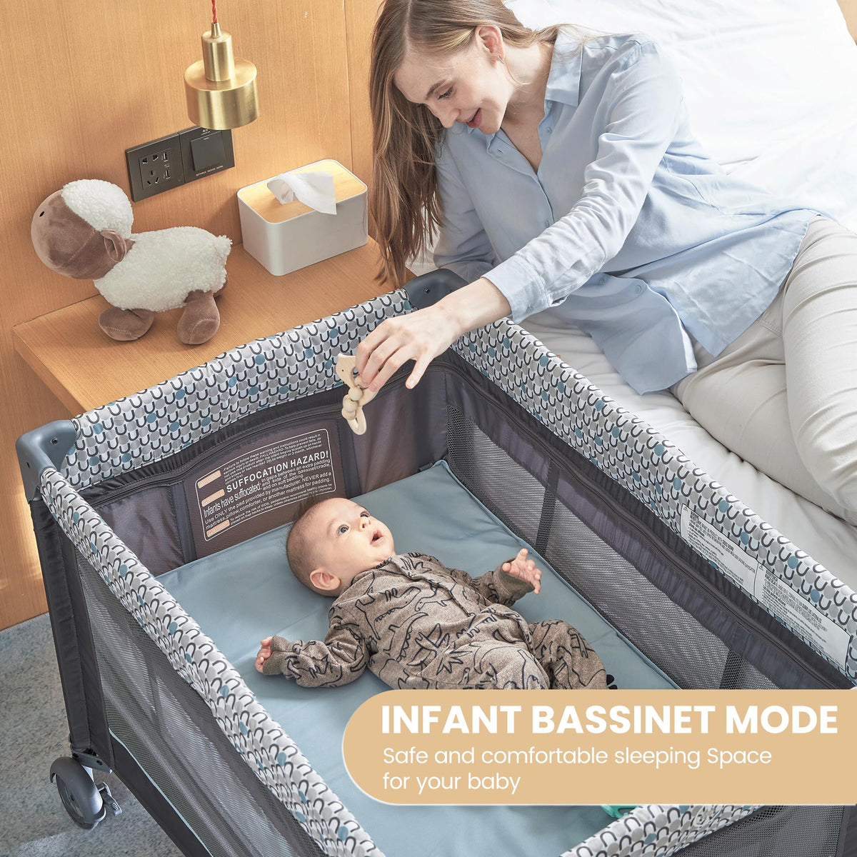 5 in 1 Foldable Baby Crib Playpen L7283