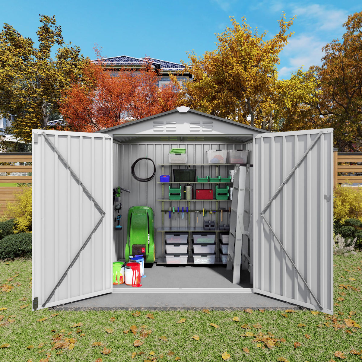 10x14 FT Outdoor Metal Storage Shed S7584